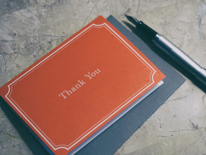 Memorial Service Thank You Cards