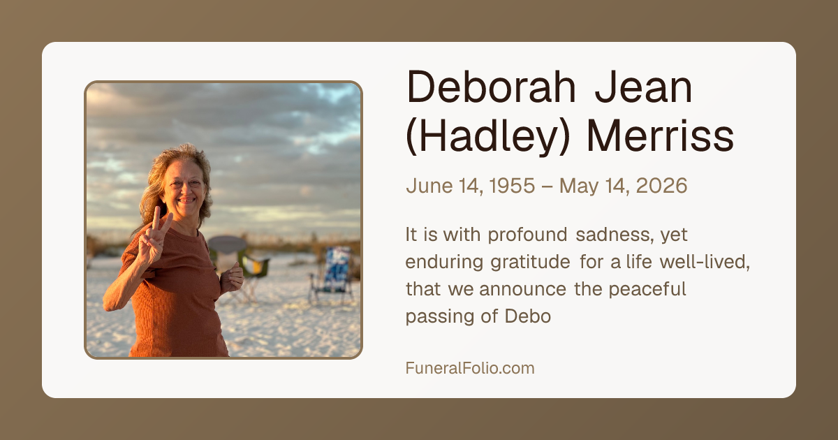 Deborah Jean (Hadley) Merriss - Obituary | FuneralFolio