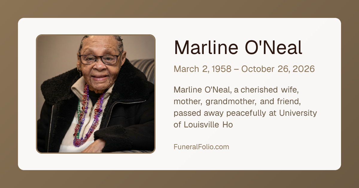 In Loving Memory of Marline O'Neal