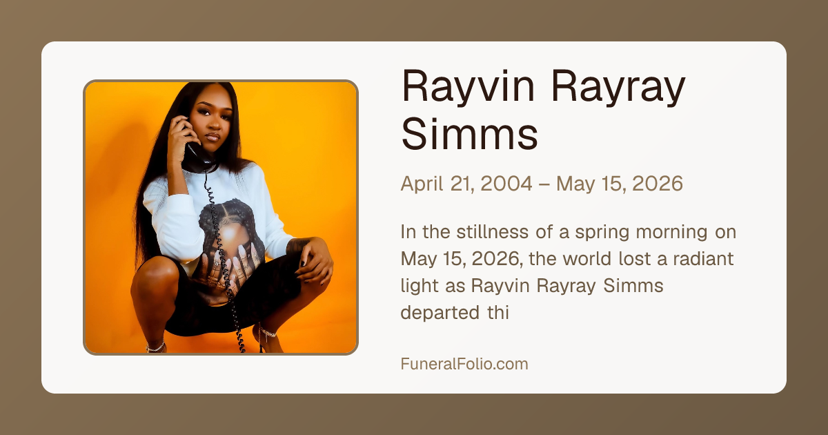 Rayvin Rayray Simms - Obituary | FuneralFolio